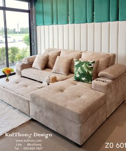 โซฟาตัวแอล โซฟาเบดเข้ามุม โซฟาผ้า